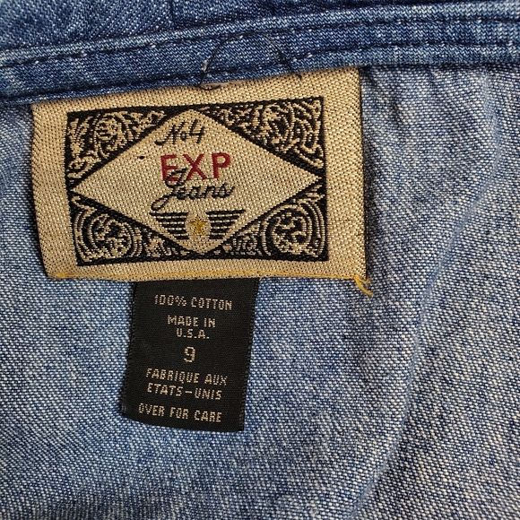 Express vintage long sleeve denim shirt sz 9 - Picture 3 of 9